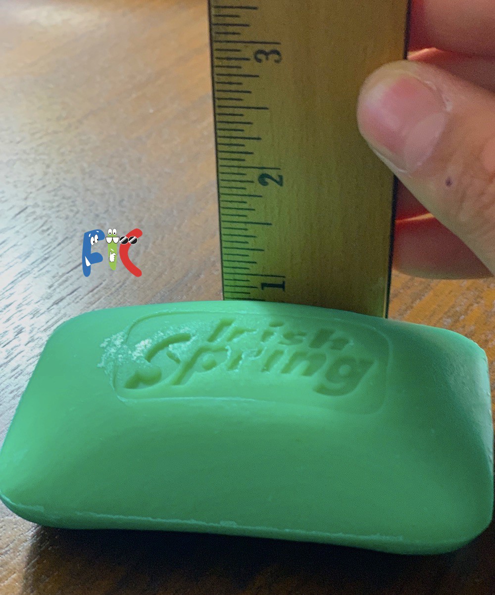 Irish spring soap size measurement