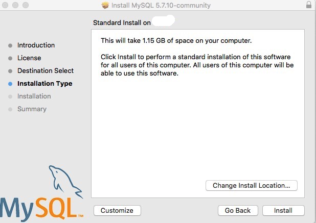 Install MySql Mac