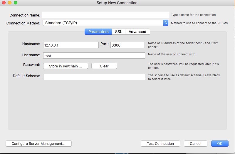 MySQL WorkBench Connect