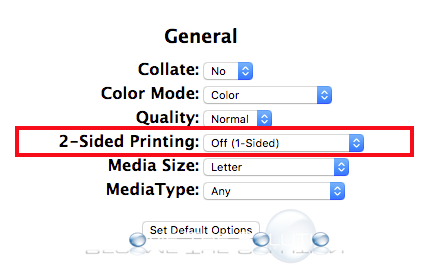 disable double sided printing mac