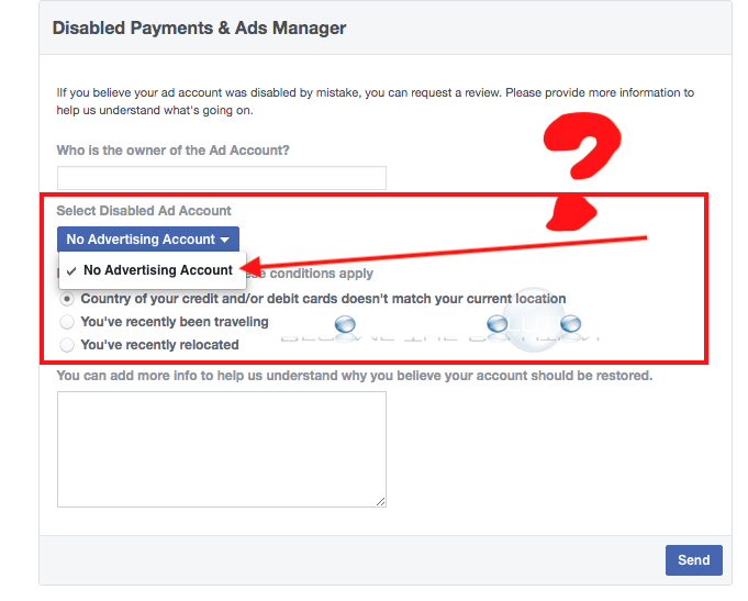 Facebook disabled payments and ads manager