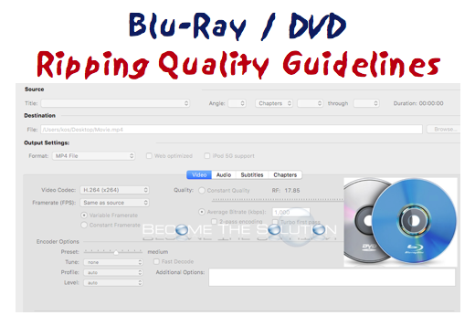 Blu Ray DVD Ripping Quality Disc