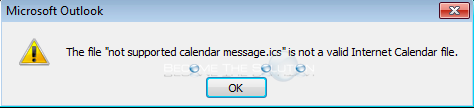 Fix: Not supported calendar message.ics – Outlook