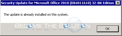 This update is already installed on this system. – Windows