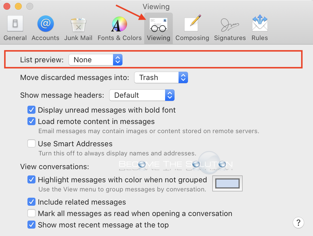 Mac mail list preview