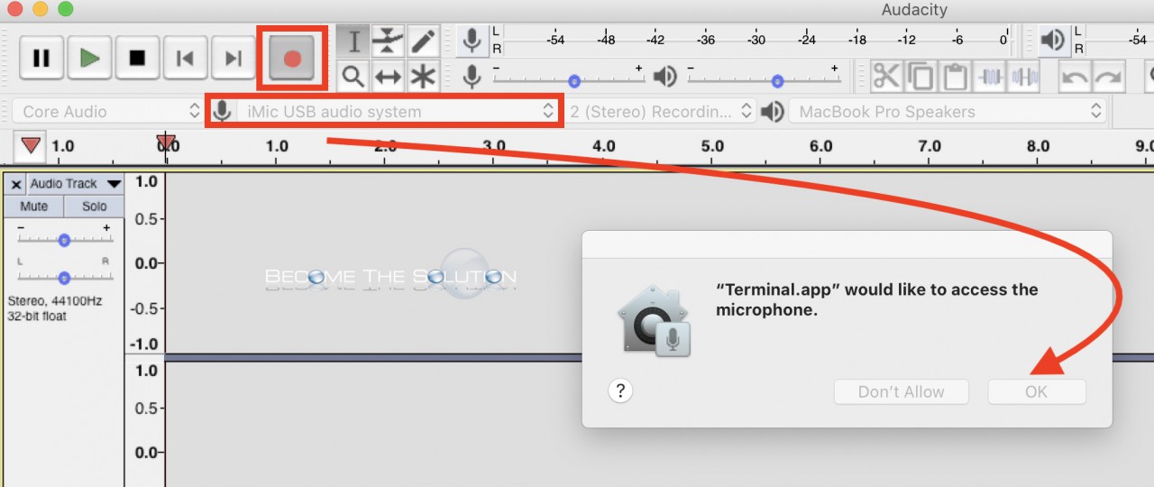 Audacity allow microphone access 10.15 macos catalina