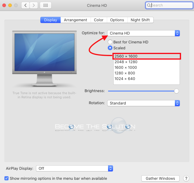 Use Apple Cinema Display 30inch (Full Resolution) with USBC What