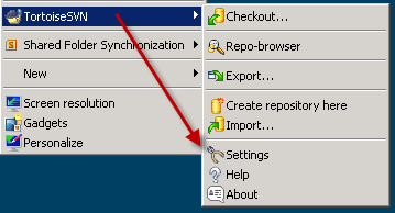 Tortoisesvn settings