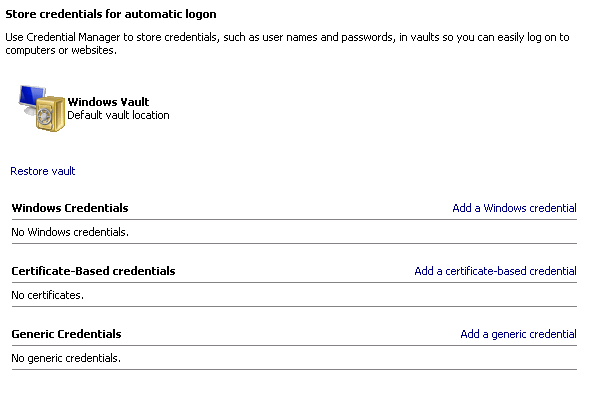 Tortoisesvn windows credential manager