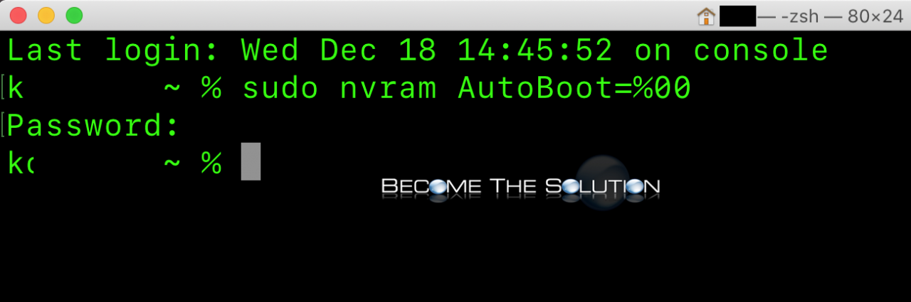 Macbook pro disable power on lid open terminal nvram auto boot command