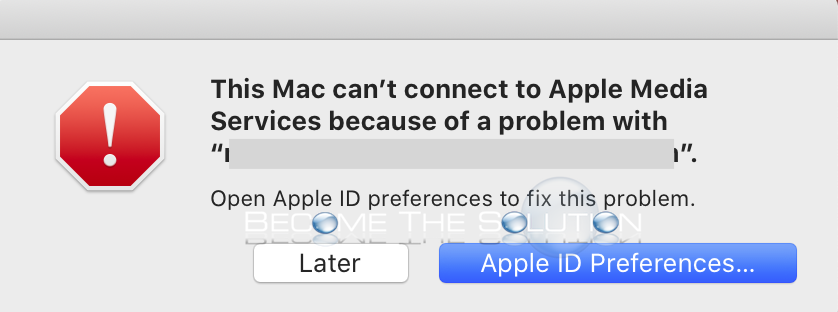 Why: This Mac can’t connect to Apple Media Services because of a problem with…