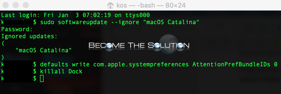 Mac os catalina system updates notification badge disable