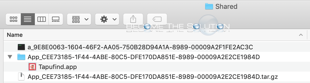 Tapufind mac remove shared folder files