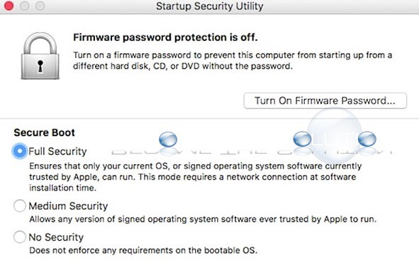 Macos startup security utility secure boot