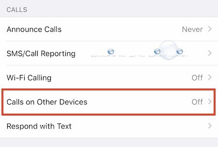 Iphone calls on other devices