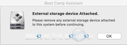 Fix: Boot Camp Assistant – External storage device Attached (Even though disk is unmounted)