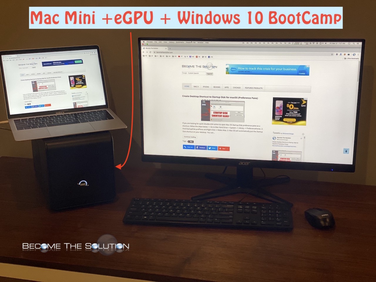 How to use eGPU with Mac Mini + Windows Boot Camp + macOS Catalina 10.15.X (Pure eGPU)