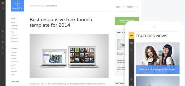 Joomla Template Free Responsive Magazine