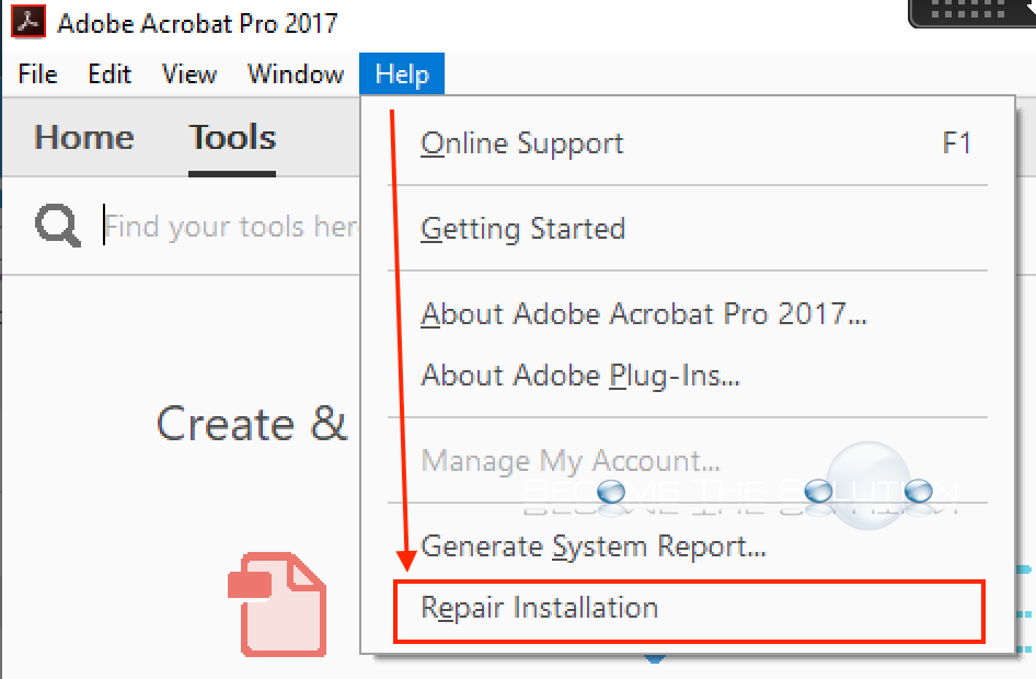 adobe acrobat pro 2017 update failure