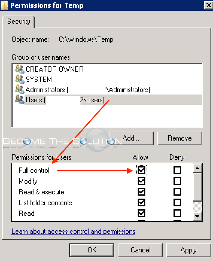 Adobe distiller windows temp folder permissions