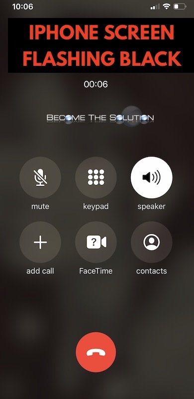 iphone call screen blank