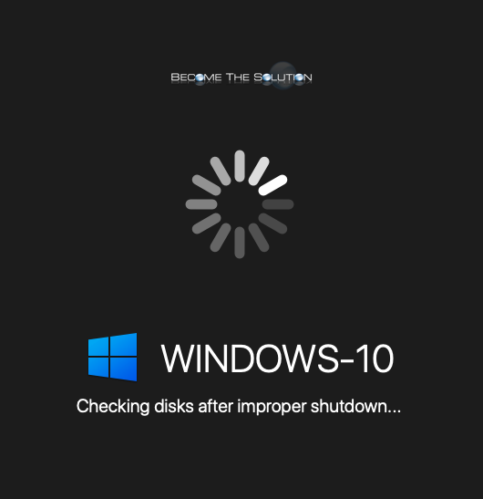 Parallels desktop checking disks after improper shutdown