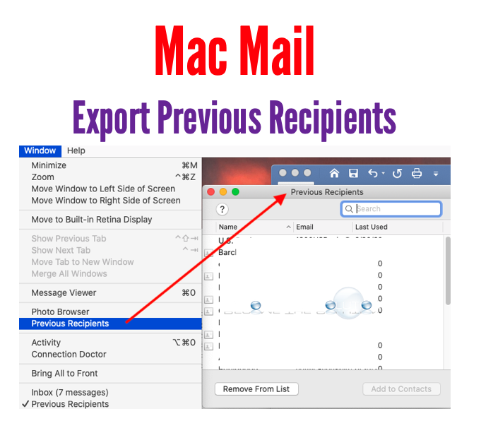 Export Previous Recipients - Mac Mail