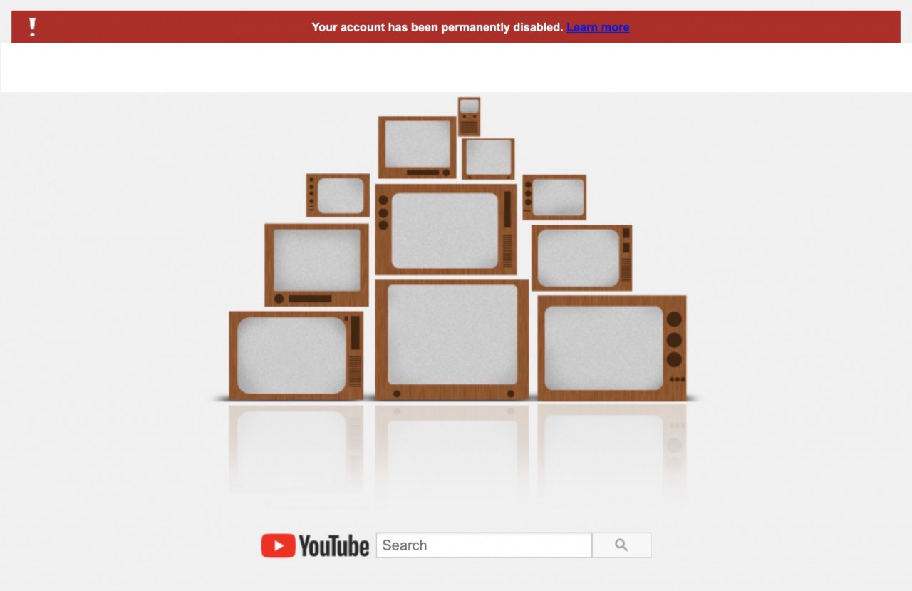 Your account has been permanently disabled youtube