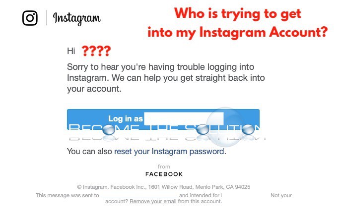 “We’ve made it easy to get back on Instagram” Email – But I wasn’t having trouble?