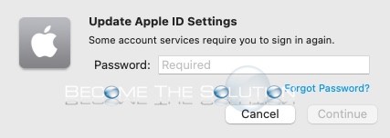 Update apple id settings macos