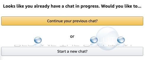 Amazon continue previous chat start new chat
