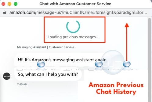 How to find Amazon Customer Service Chat Log History