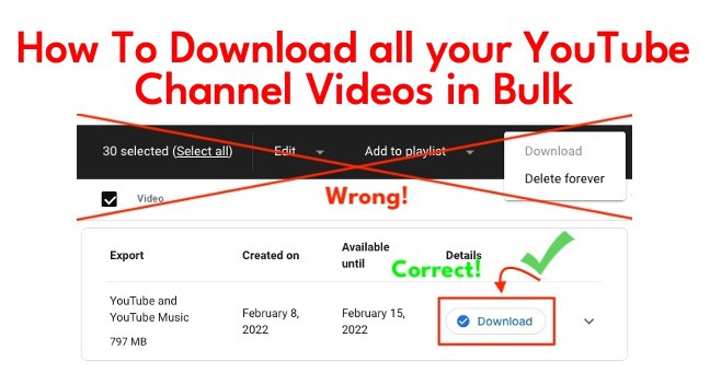 How To Download all your YouTube Channel Videos (Bulk Download)