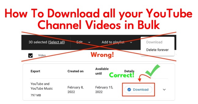 How To Download all your YouTube Channel Videos (Bulk Download)