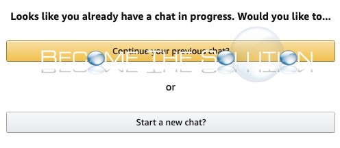 Amazon associate start new chat