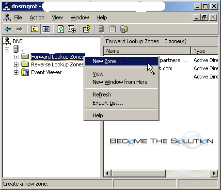How to Create a New Windows DNS Zone