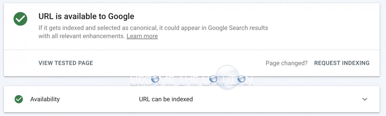 Google search console url is available to google sitemap