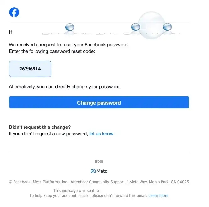 Did you Receive an Email From security@facebookmail.com with a Recovery Code?