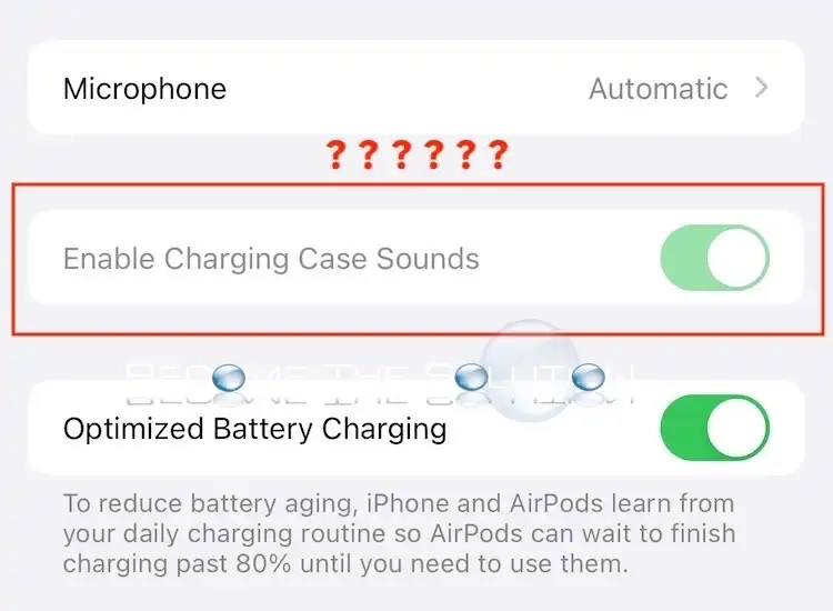 Apple AirPods/Pro Enable Charging Case Sounds Greyed Out