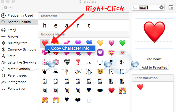 inserting emojis on mac