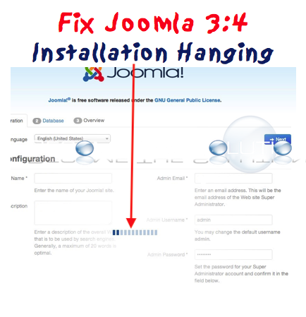 Fix Joomla 3 Install Hanging at First Step