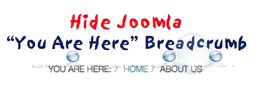Joomla Hide You Are Here Breadcrumb