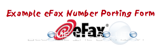 eFax Porting Form Process