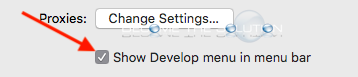 Mac os safari show develop menu bar