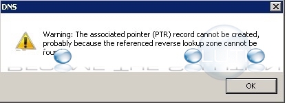 Fix: The Associated Pointer PTR Record Cannot Be Created DNS