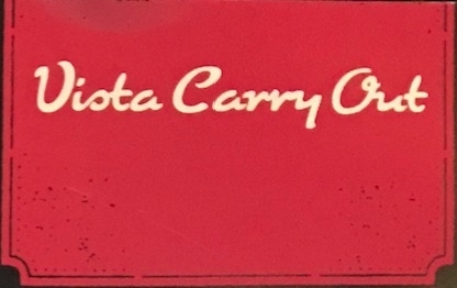 Vista Carry Out Menu Chicago (Scanned Menu With Prices)