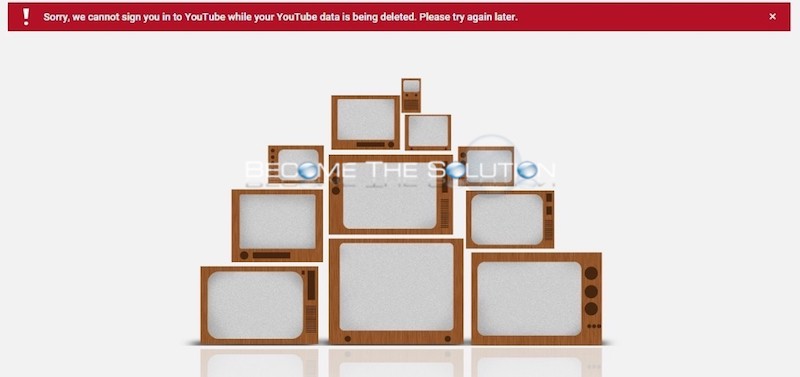 Fix: Sorry, we cannot sign you in to YouTube while your data is being deleted