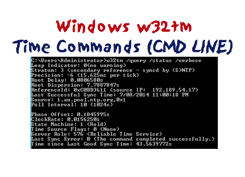 Windows32 w32tm Time Command Line