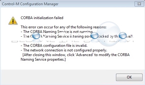 Fix: CORBA Initialization Failed Error