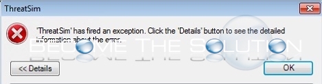Fix: ThreatSim Has Fired an Exception